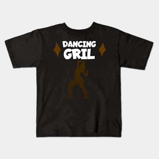 Dancing girl Kids T-Shirt by maxcode